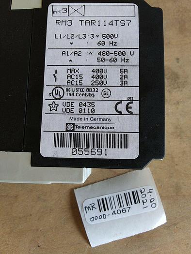 Telemecanique RM3 TAR114TS7 Phase Asymmetry Control Relay