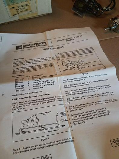 Used Emerson 2400-9002, Kit Parts as Pictured