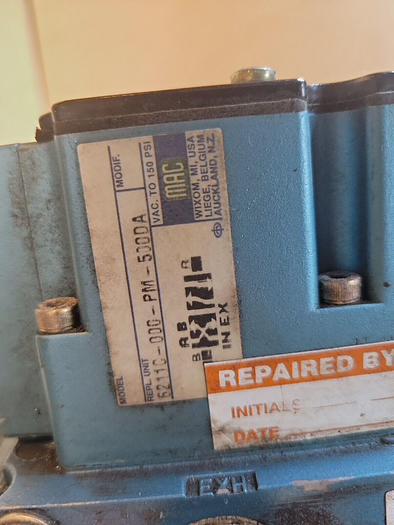 Used MAC 6211C-000-PM-500DA, PME-500DABE Valve Assembly