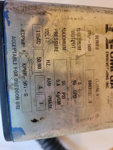 Used Omega PHP-501-G High Temp Diaphragm Pump