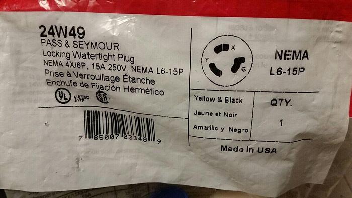 legrand Pass & Seymour 24W49 Locking Watertight Plug