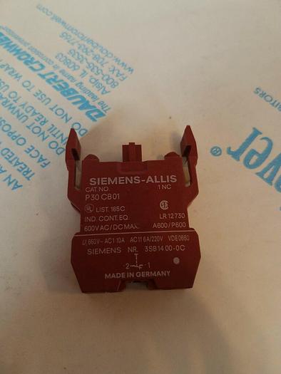 Siemens P30 CB01 P30CB01 600V, 1NC
