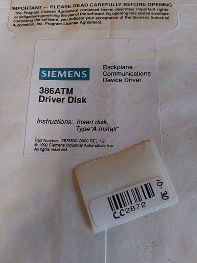 Siemens 386ATM Driver Disk. Backplane Communications Device Driver