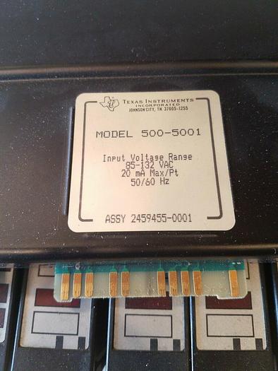 Used Texas Instrument I/O Base 500-5848 With Card 500-5047 & 500-5001