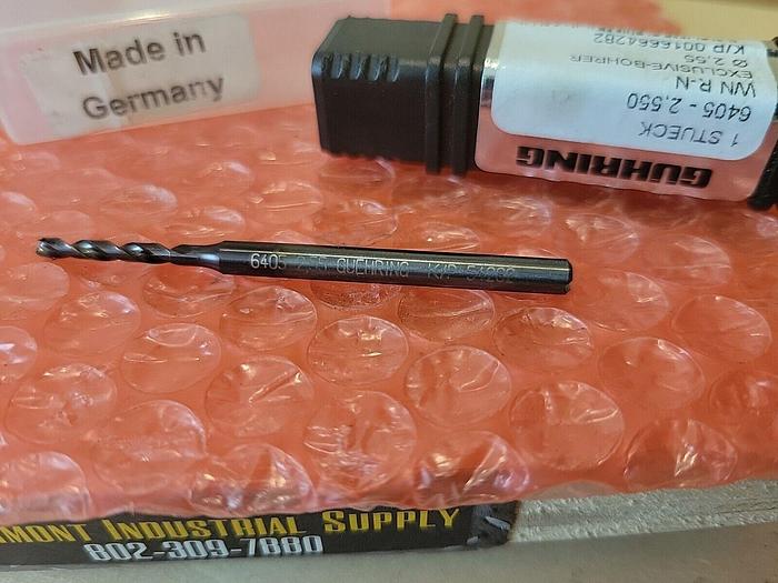 Used Guhring 6405-2550 / 2,550 WN R-N / 6405-2.55