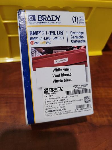 Brady M21-750-595-WT Cartridge, White Vinyl 662820966517