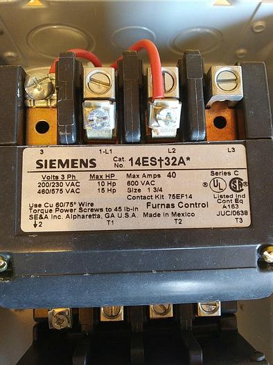 Siemens 14ESF32BA Magnetic Starter ESP100 Solid-state Overload Relay *no box*