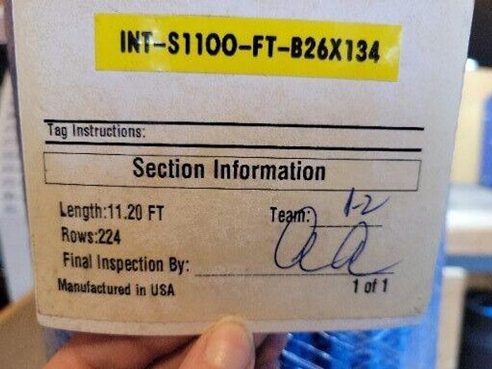 Intralox INT-S1100-FT-B26X134, 11.2' x 26", Series 1100 Flat Top, 52063822