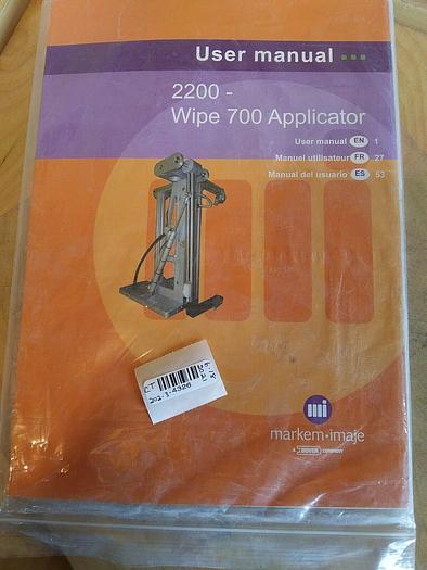 Markem imaje 2200 Wipe 700 Applicator User Manual