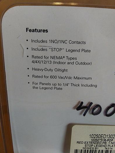 Eaton 10250T31R-POP Extended Pushbutton Unit