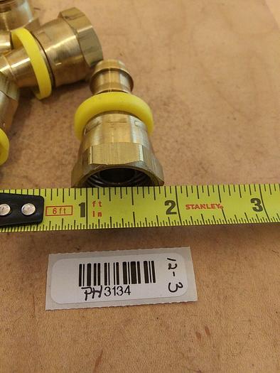 2780808 Barb Hose Brass to Female Thread Fitting (Lot of 18). 3/8 to 3/4"