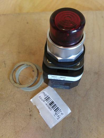 Allen Bradley 800T-PB46 Push Button. Red Lens Illuminated
