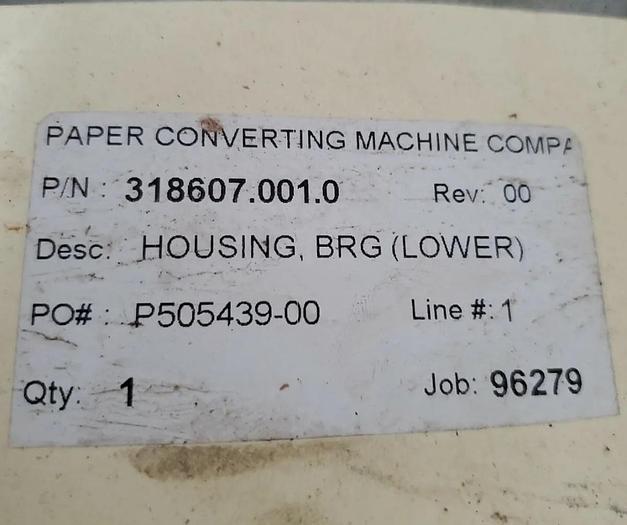 Used Paper converting Paper Converting Machine 318607.001.0 plates lot of 4 gear Housing