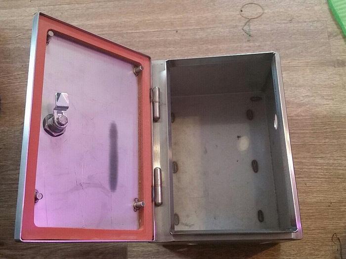 Used Mettler Toledo EZ-Clean Stainless Steel Lab Enclosure 8" x 6" - Locking, No Key