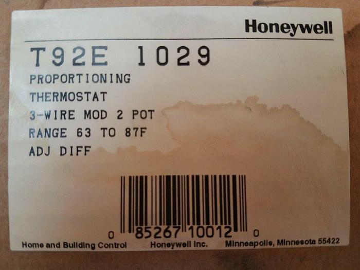 Honeywell T92E 1029 Proportioning Thermostat, Low Voltage 3-Wire