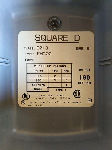 Square D 9013 FHG22J27 Pressure Switch 9013 FHG22