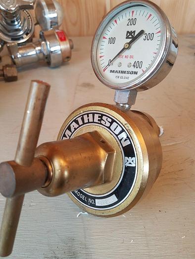 Used Matheson Regulators LOT OF 7 - 8-350, 3104-350, 48-200, 1PA-510, 8-580, 3478-A