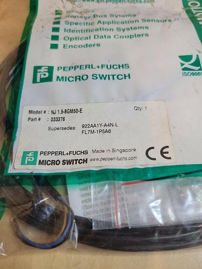 Pepperl Fuchs NJ 1.5-8GM50-E, PART # 033376
