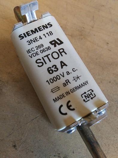 Siemens 3NE4 118 63amp 1000Vac Sitor Fuse. Box of 3