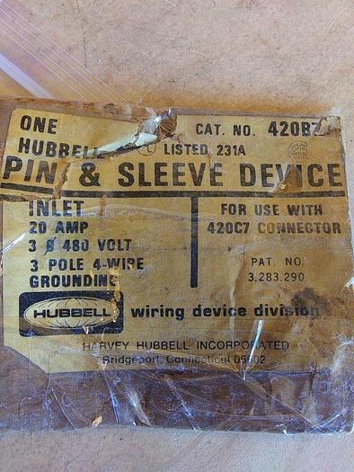 Hubbell 420 B7 Pin & Sleeve Device 20 amp 480 volt 3 pole