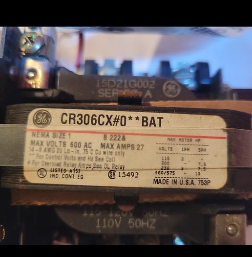 Used General Electric CR324CXES CR306CX#0 BAT