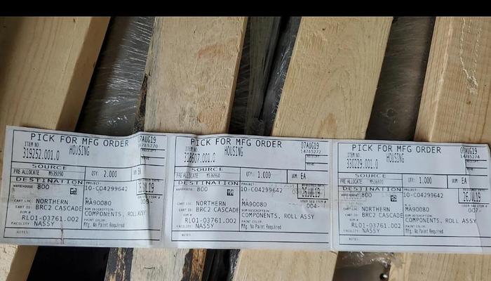 Used Paper converting Paper Converting Machine 318607.001.0 plates lot of 4 gear Housing