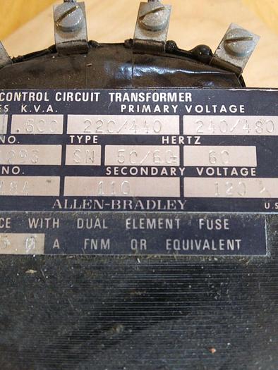 Used Allen Bradley X-211293 Control Circuit Transformer