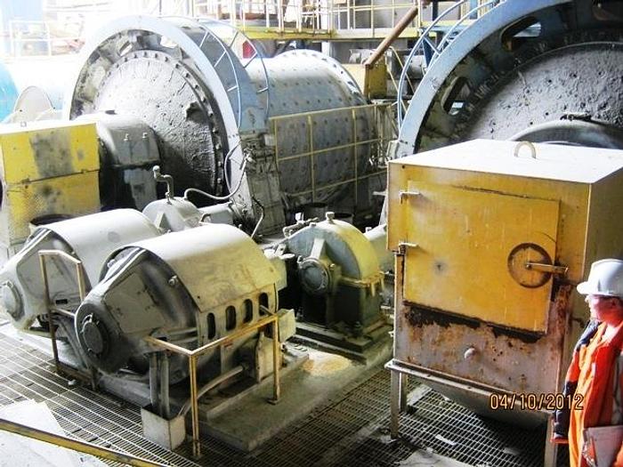 Used Mill, Ball, 9' X 12', Allis Chalmers, Wet Grind, 650 HP (2) #D741924