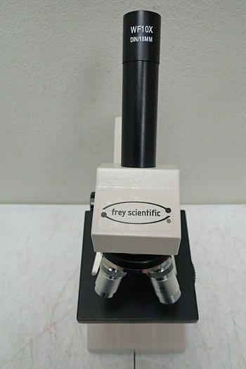 Used Ken A Vision Model T-1180C Monocular Microscope w/ 3 Objectives