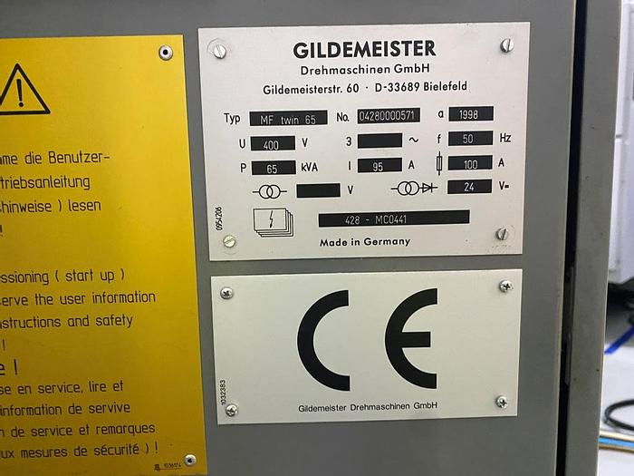 Used 1998 Gildemeister MF65 Twin CNC Lathe