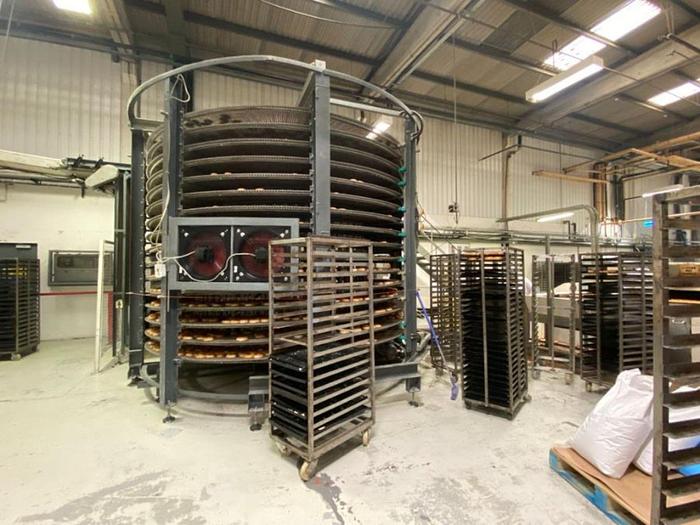 Used SPIRAL COOLING CONVEYOR