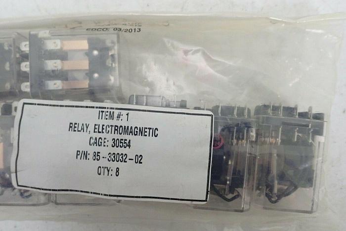 Used Lot of 8 Schneider? 85-33032-02 Electromagnetic Relays