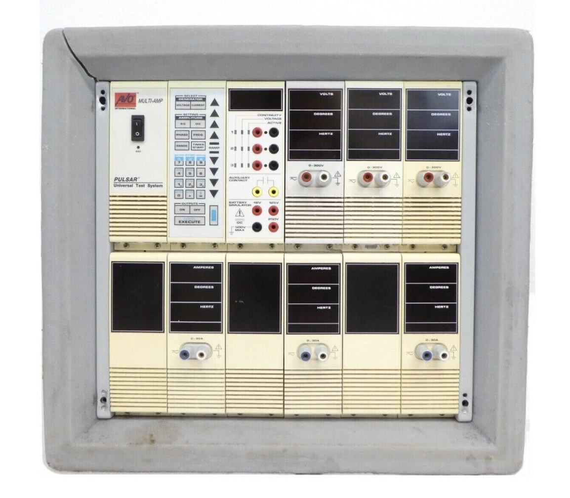 Used AVO Multi-Amp 10E373N-1/60 PULSAR Universal Test System Power On Tested Surplus
