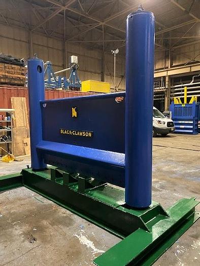 Used 84" WIDE BLACK CLAWSON ROLL SPLITTER 72" DIAMETER ROLL CAPACITY