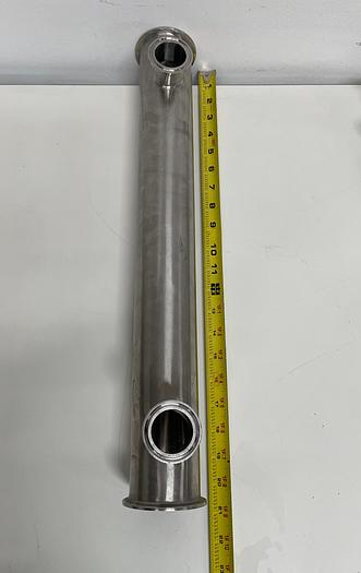 Used Stainless Steel 2.5" Sanitary x 20.5" Filter Housing Column