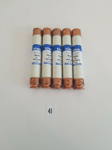 *NEW - LOT OF 5* TRS15R Ferraz Shawmut Tri-onic Smart Spot 600vAC / 300vDC 15A