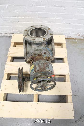 Used Dezurik 6" Hand Operated 3 Way Plug Valve #29841