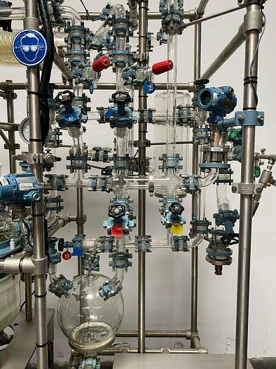 Used Buchiglasuster chemReactor GR 15 Liter Glass Bio-Reactor Skid