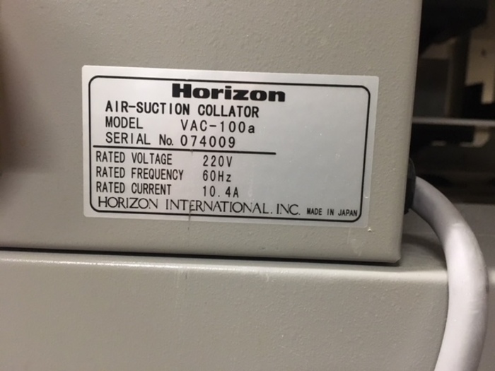 Used 2001 Standard Horizon VAC 100 Booklet Maker