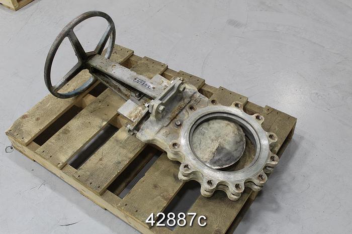 Used Dezurik 10" Hand Operated Knife Gate Valve #42887