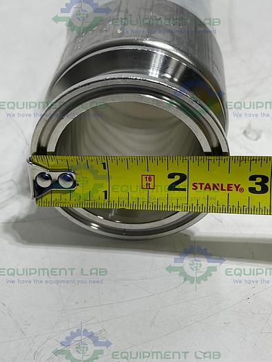 Used Sani Tech  STHT-W-2000 28" Silicone Hose w/ 2" Sanitary Fitting