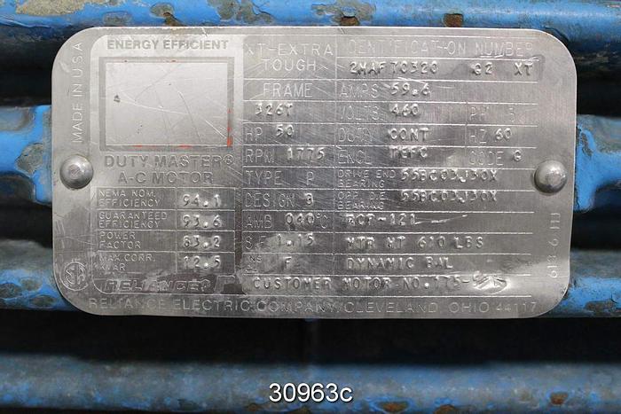 Used Reliance 2MAFT0320 G2 XT 50 Hp Ac-Motor #30963