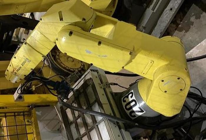 Used FANUC LR MATE 200iC/5L 6 AXIS CNC ROBOT WITH R30iA CONTROLLER