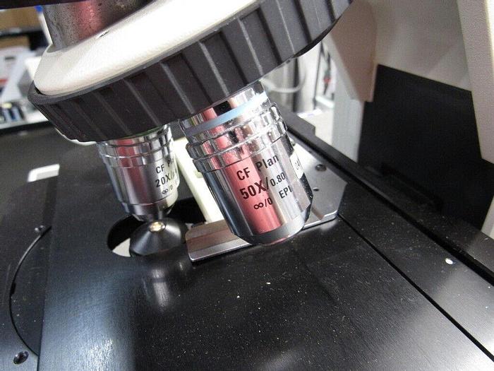 Used NIKON Eclipse E600 Flourescence Microscope 120V 2.4A W/ Power Supply & Accs