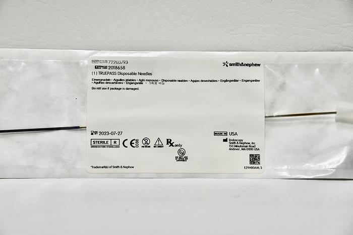 SMITH & NEPHEW 72203793 TRUEPASS DISPOSABLE NEEDLE, NEW, IN-DATE