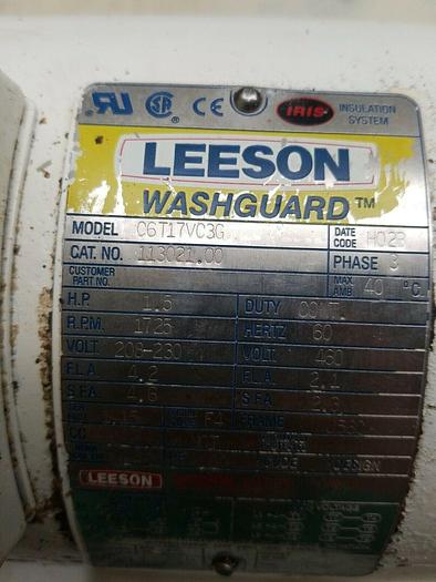 Used Lesson Washguard C6T17VC3G, Ironman By Grove Gear NH-BLMQ-818-15-L-56 1-1/2hp