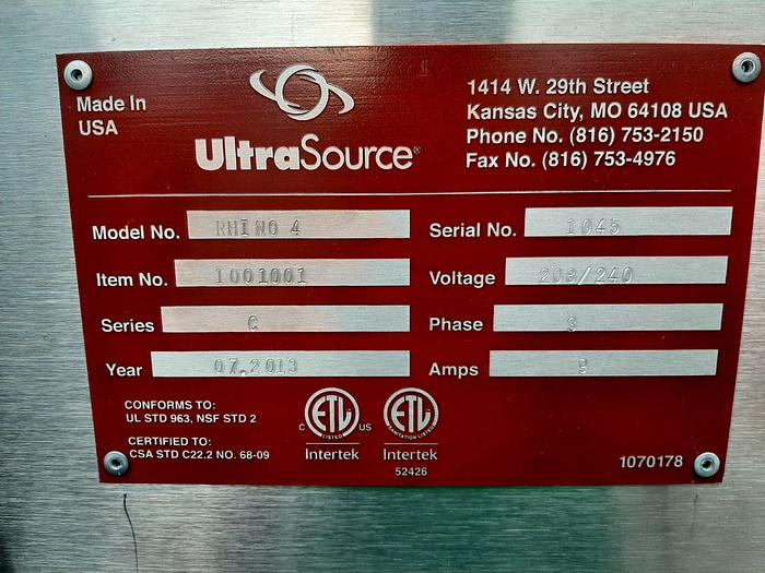 Used Sealer, Tray, UltraSource, Model Rhino 4, MAP System #C744822