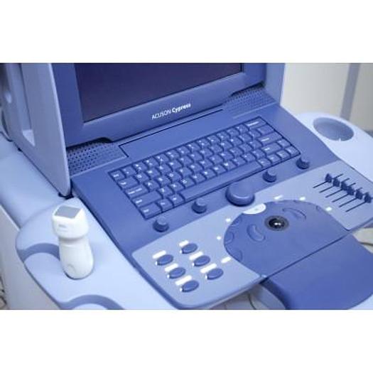 Used ACUSON SIEMENS CYPRESS COLOR PORTABLE ECHOCARDIOGRAPH WITH CART