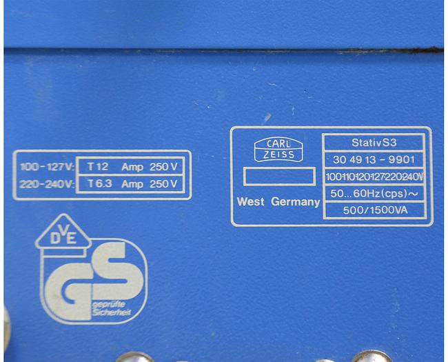 Used OPHTALMOLOGY MICROSCOPE ZEISS OPMI 6 CFC SUR STATIF S3 with 2 binoculars