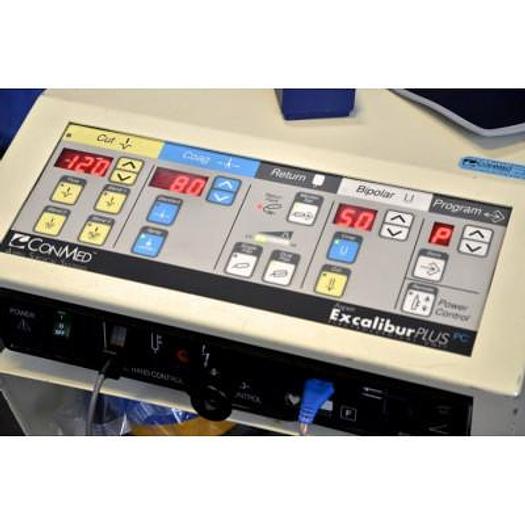 Used CONMED EXCALIBUR PLUS, MONOPLAR (400 W) AND BIPOLAR (100W) ELECTRIC CAUSEL WITH MONO AND BIPOLAR PEDALS, MONOP HANDLE